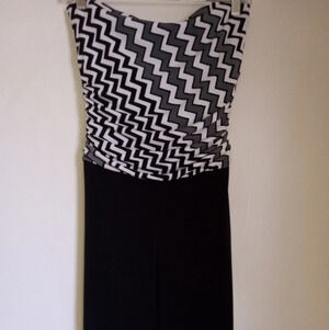 Dots Chevron strapless wide leg jumpsuit women's size small